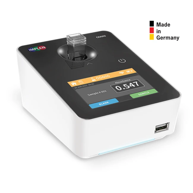 Implen OD600 spec for fast, easy, accurate determination of cell density at 600 nm